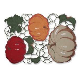 Pillow Perfect Pumpkin Stack Harvest Placemat PWP6119